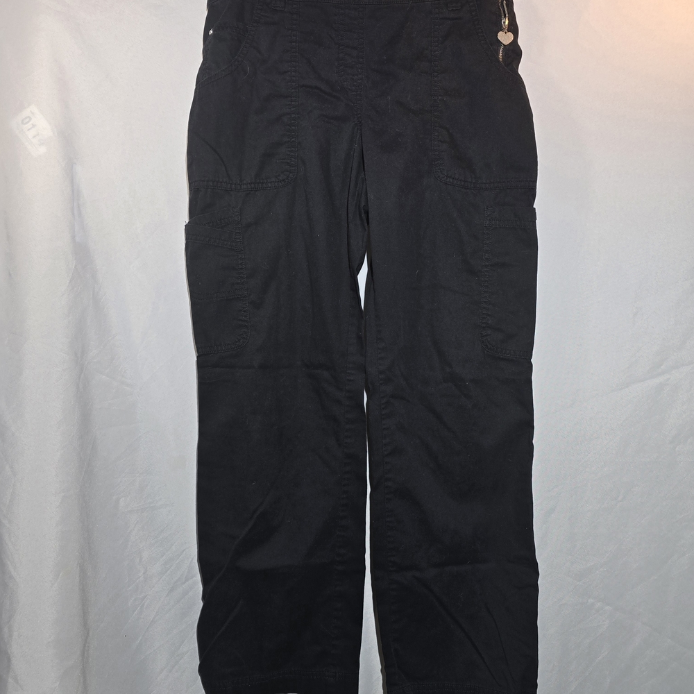 Kathy Peterson Black Cargo Scrub Pants